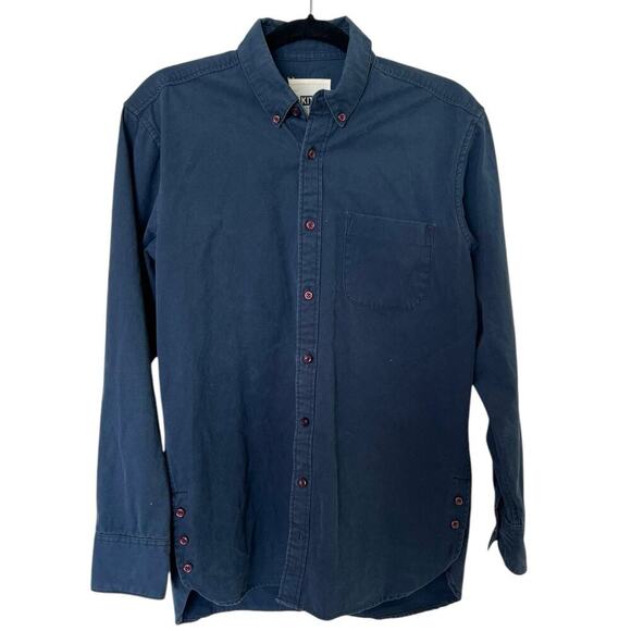 Kith Classics Button Down Blue Utility Shirt Cotton Navy Size M Heavy Duty - Picture 2 of 11